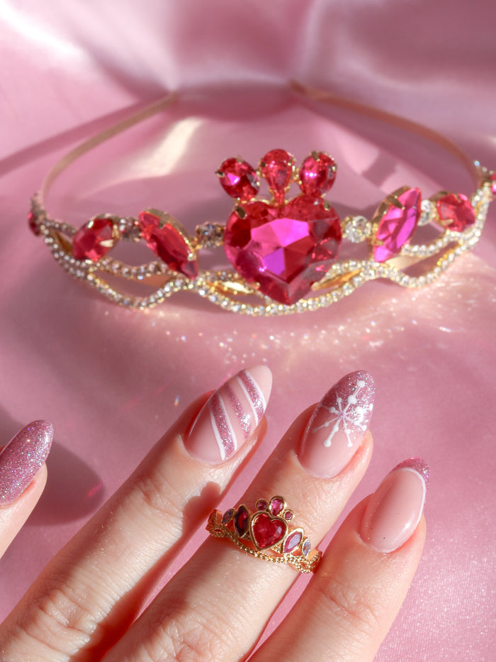 Princess School Crown, Pink Heart Tiara, Blair Crown