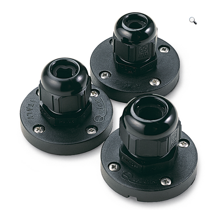 Quick Watertight Cable Outlet - 3 Sizes - IP67 Black (Pack of 10) - Bosuns Boat