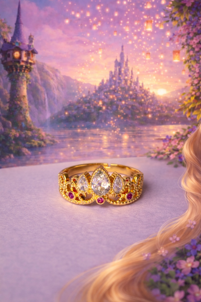 Rapunzel Crown Ring, Princess Ring