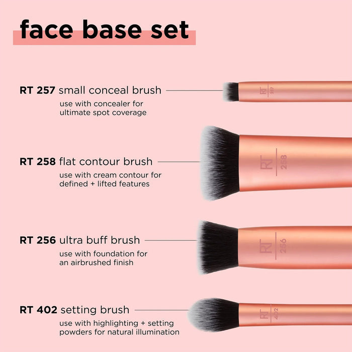 REAL TECHNIQUES Face Base Makeup Brush Set