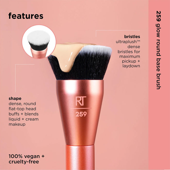 REAL TECHNIQUES Glow Round Base Makeup Brush