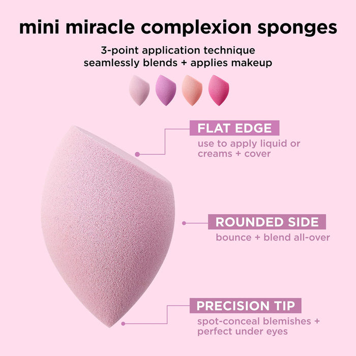 REAL TECHNIQUES Miracle Mini Complexion Sponge x4
