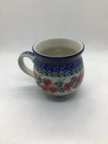 Red Pansy Bubble Mug 12 oz
