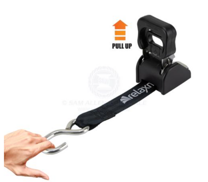 RELAXN RATCHET TIE DOWN - STAINLESS STEEL - RETRACTABLE - Bosuns Boat