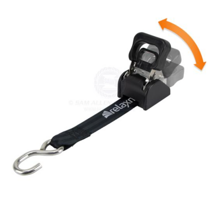 RELAXN RATCHET TIE DOWN - STAINLESS STEEL - RETRACTABLE - Bosuns Boat