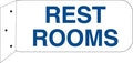 "Restrooms"- 9"w x 4"h Aluminum restroom Sign - UnitedSign