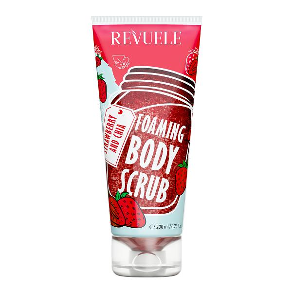 REVUELE FOAMING BODY SCRUB Strawberry & Chia
