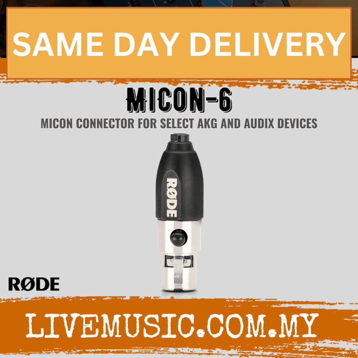 RODE MiCon 6 microphone connector with black body and silver contact pins