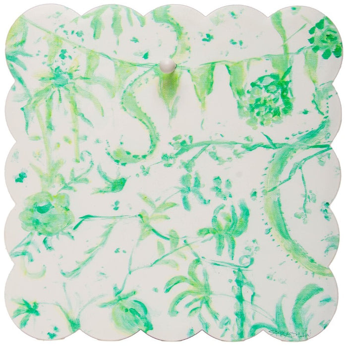 Scalloped Green Chinoiserie Mini Gallery Charm Display Board