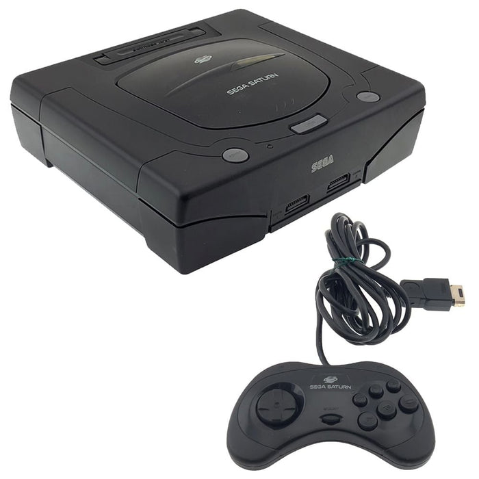 Sega Saturn Console - Black - Video Game System - Used - CaveGamers