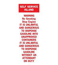Self Service Island- 12"w x 36"h Aluminum Sign - UnitedSign