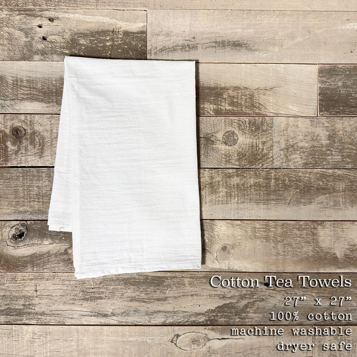Ship Wheel w/ City and State - Custom Cotton Tea Towel
