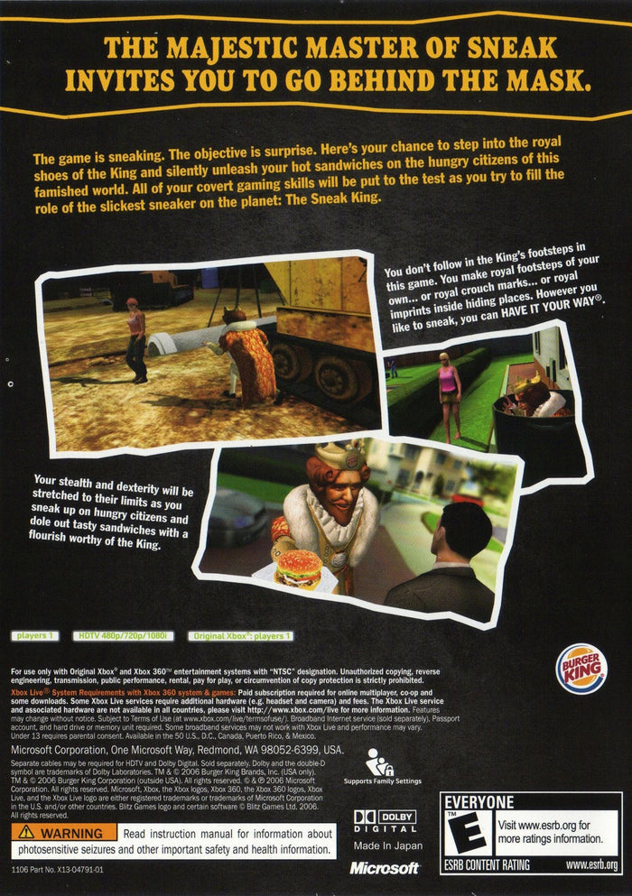 Sneak King Xbox 360 - Video Game - Used - CaveGamers - Image 2