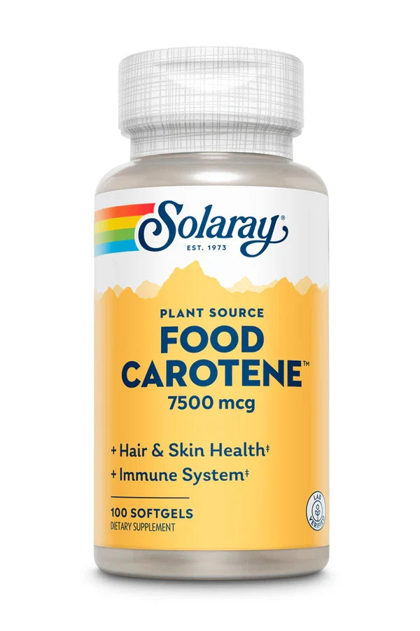 SOLARAY Food Carotene, Vitamin A As Beta Carotene 7500mcg