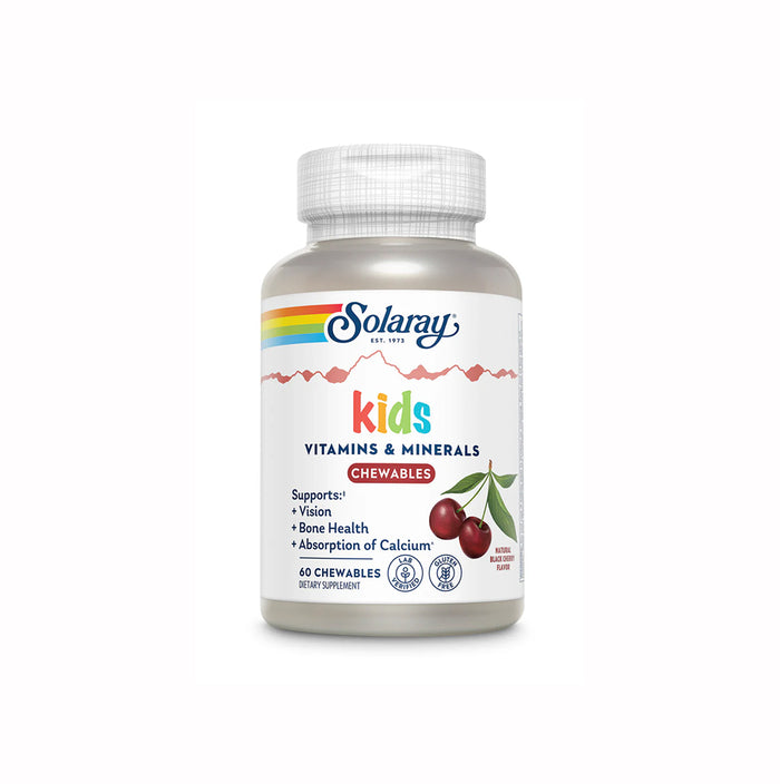 Solaray Kids Vitaminn & Minerals 60 Chewables (Natural Black Cherry)