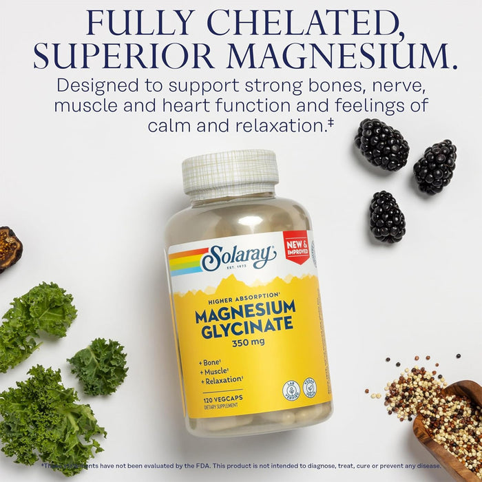 SOLARAY Magnesium Glycinate 350mg 120caps