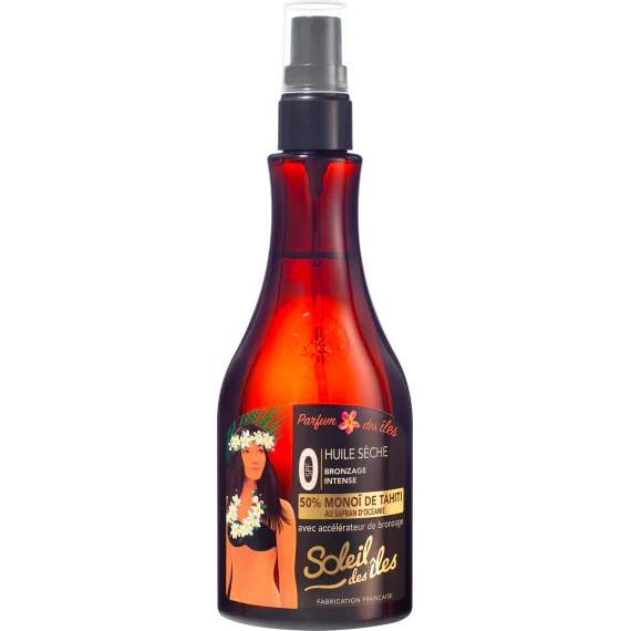 Soleil des Îles Huile Seche Rea 50 % Monoi au Safran D'Oceanie Parfum Des Iles SPF0 150Ml