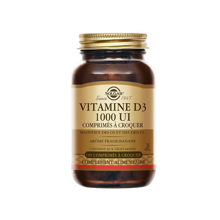 SOLGAR Vitamin D3 1000 Iu 100Vegan chewable