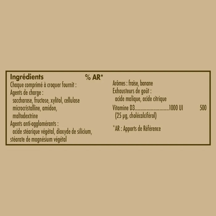 SOLGAR Vitamin D3 1000 Iu 100Vegan chewable