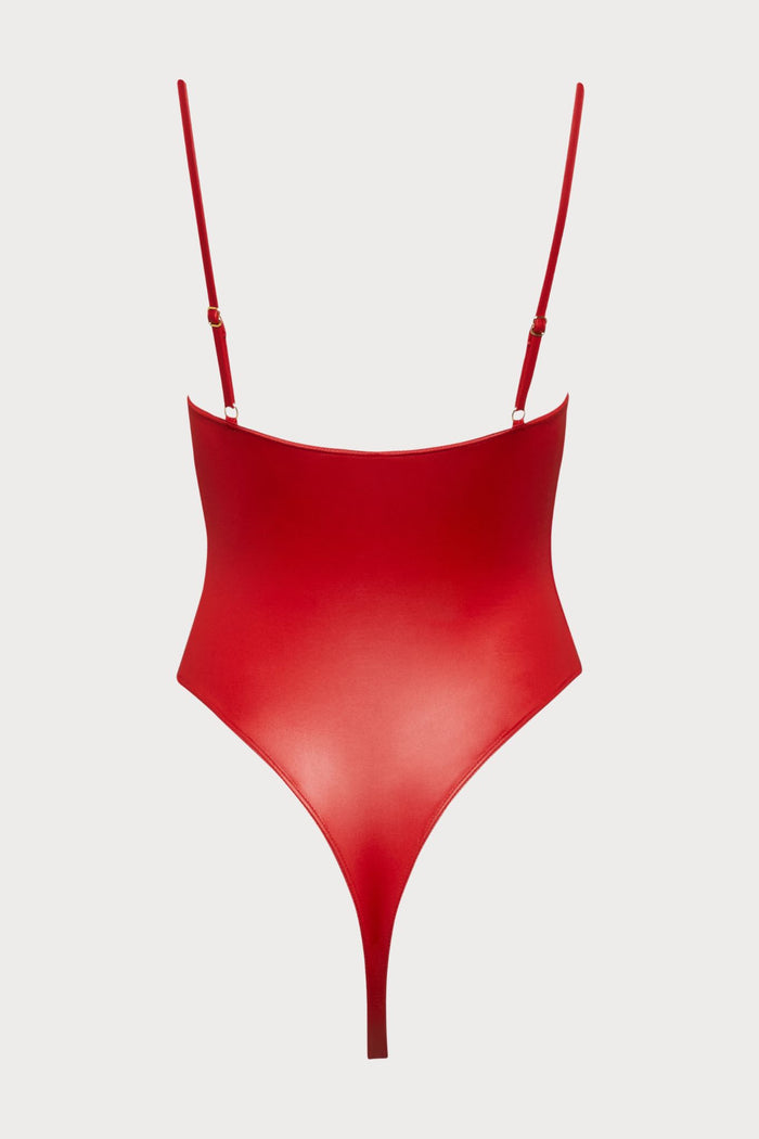 Maison Close Splash Red Thong Swimsuit - Naughty Knickers