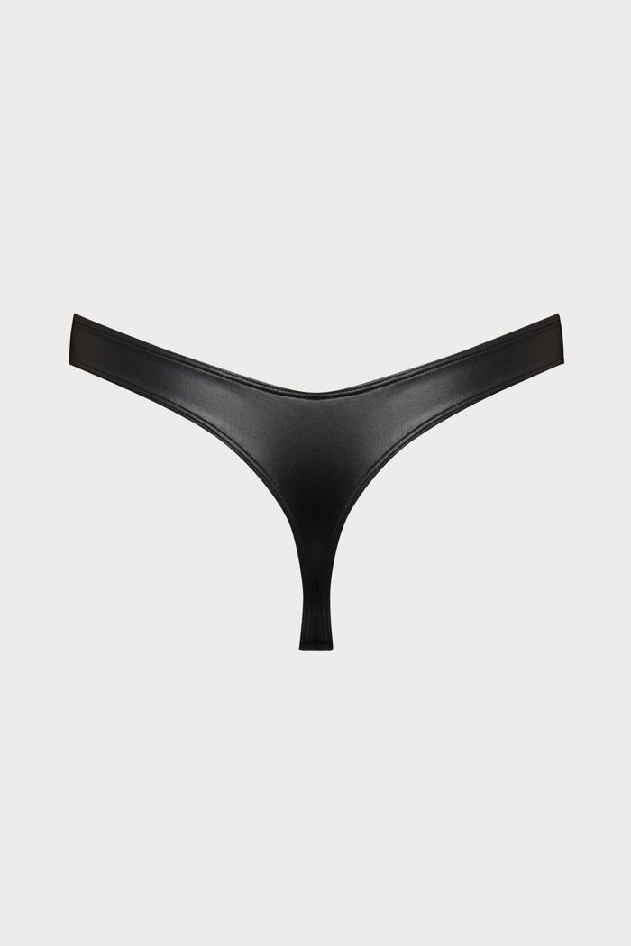 Maison Close Splash Black Thong Bikini Bottom - Naughty Knickers
