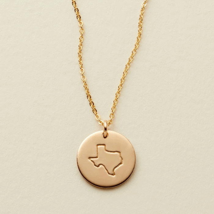 State Disc Necklace- 1/2"