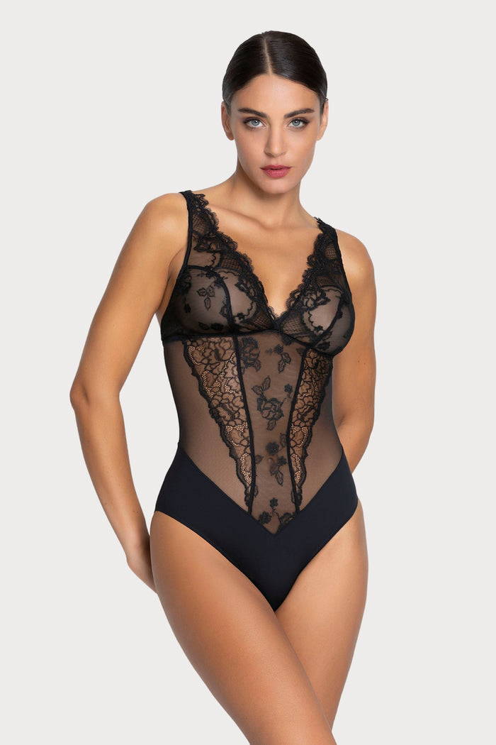 Lise Charmel Black Sublime En Dentelle Bodysuit