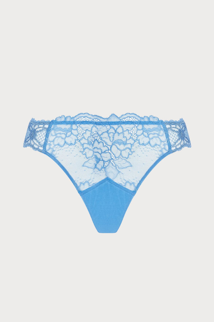 Sublime En Dentelle Italian Brief in Blue, Size S (UK 10)