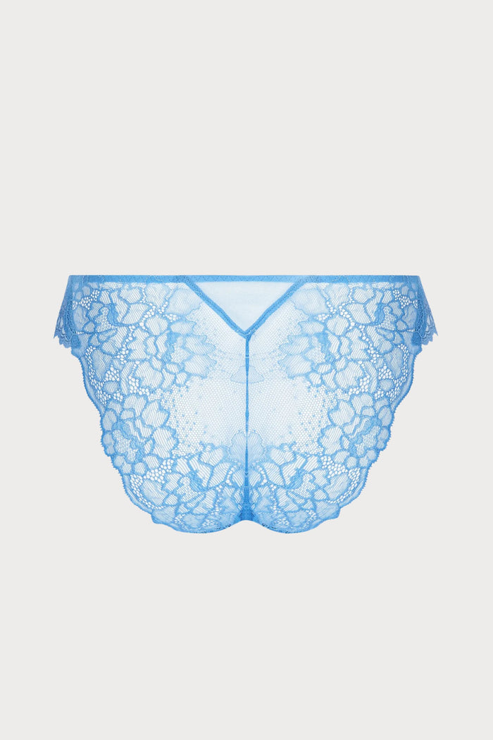 Sublime En Dentelle Italian Brief in Blue, Size S (UK 10)