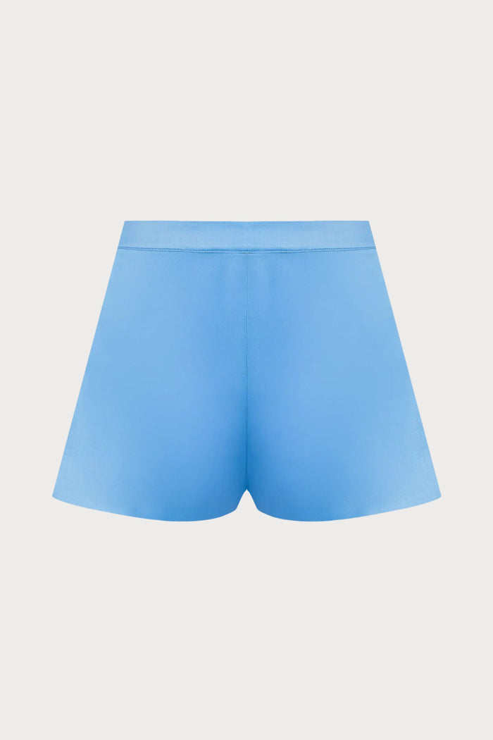 Sublime En Dentelle Silk Shorts in Blue, Size XS
