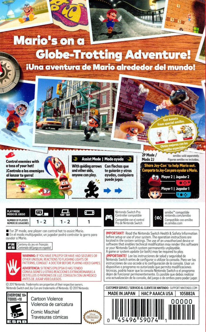 Super Mario Odyssey Switch - Video Game - Used - CaveGamers - Image 2