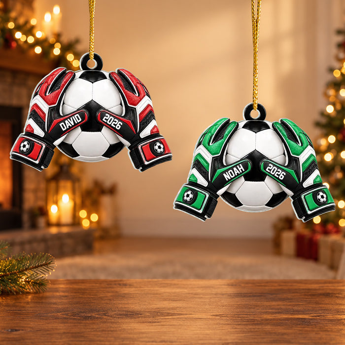 The Best  Goal Keeper- Personalized Acrylic Ornament, Custom Soccer Ornament, Sport Christmas Ornament