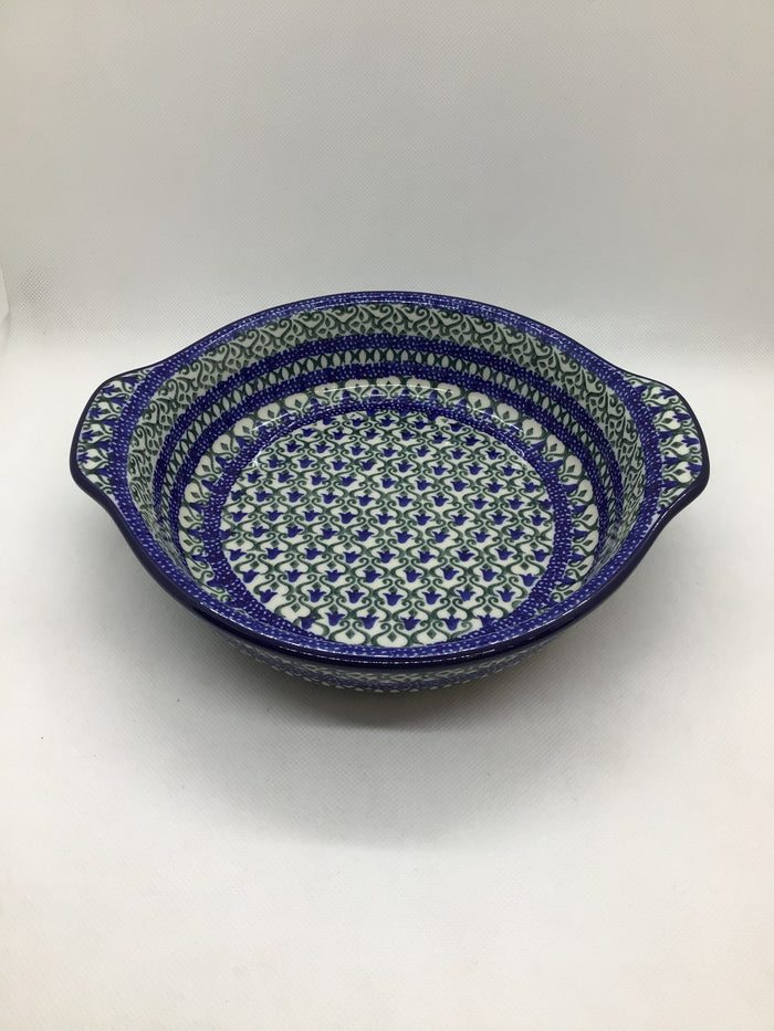 Tulip Trellis Round Baker w/Grips 8"