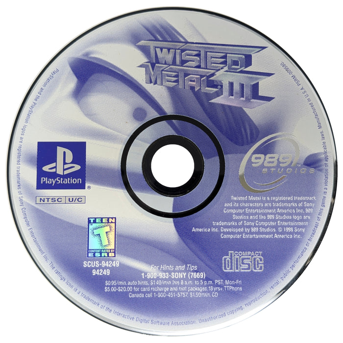 Twisted Metal III Playstation - Video Game - Used - CaveGamers - Image 3