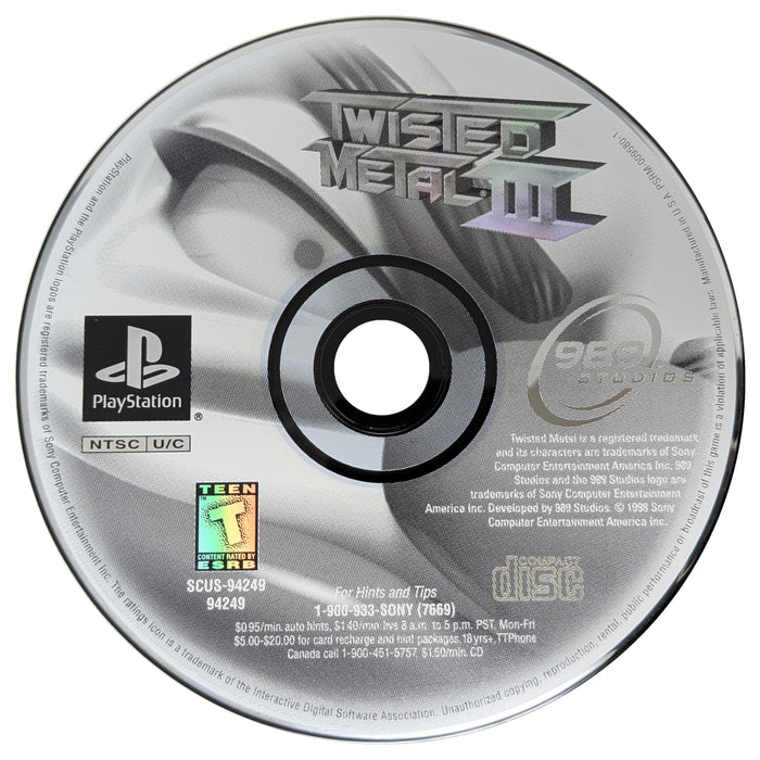 Twisted Metal III Playstation - Video Game - Used - CaveGamers - Image 4