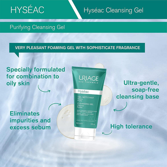 URIAGE Hyséac Cleansing Cream - Skin Dried by Treatments 150ML