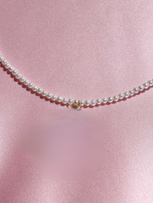 Vertical Name Pearl Necklace, 925 Sterling Silver
