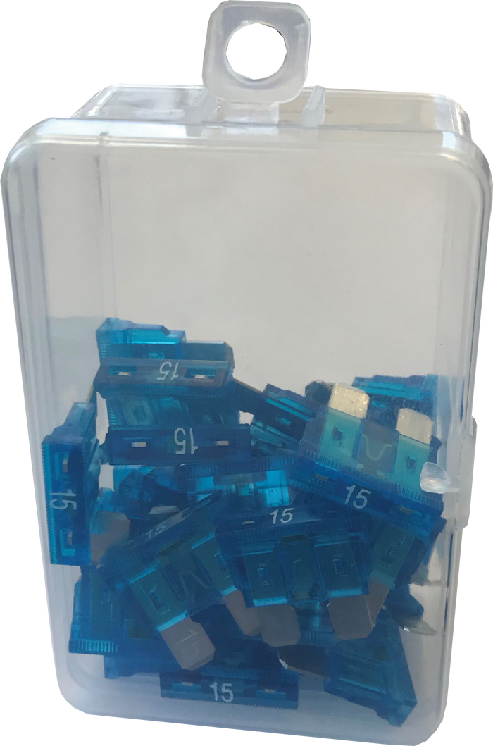 Viper 15A Blade Led Fuse Blue - 30 Pack