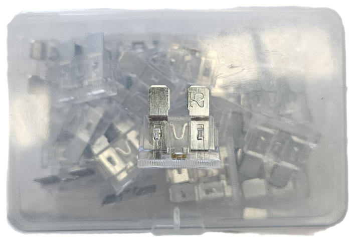 Viper 25A Blade Led Fuse Clear - 30 Pack