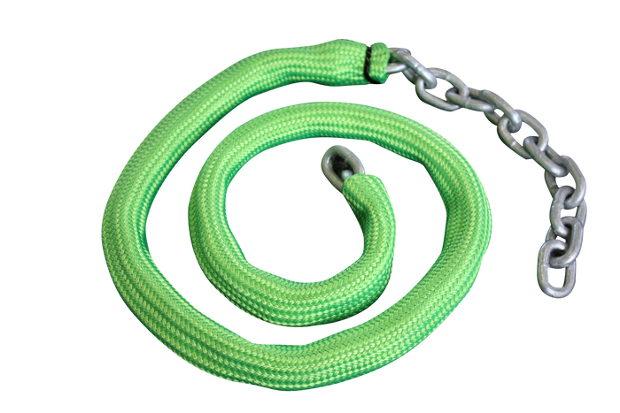 Viper Chain Sock To Suit 6mm Shortlink Chain - 8Mtrs - For Micro Winch - Fluoro Green