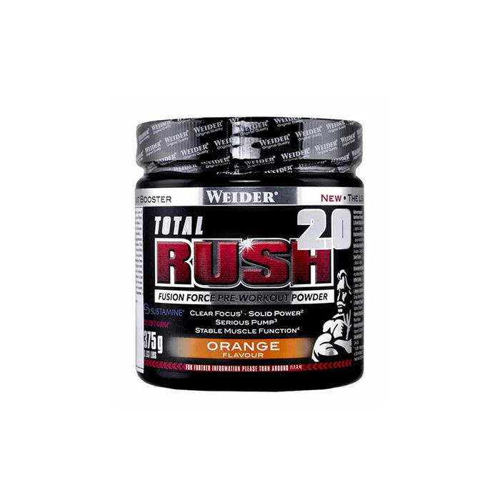 WEIDER Total Rush 2.0 Fusion Force Pre-Workout Powder - Orange Flavor 375g