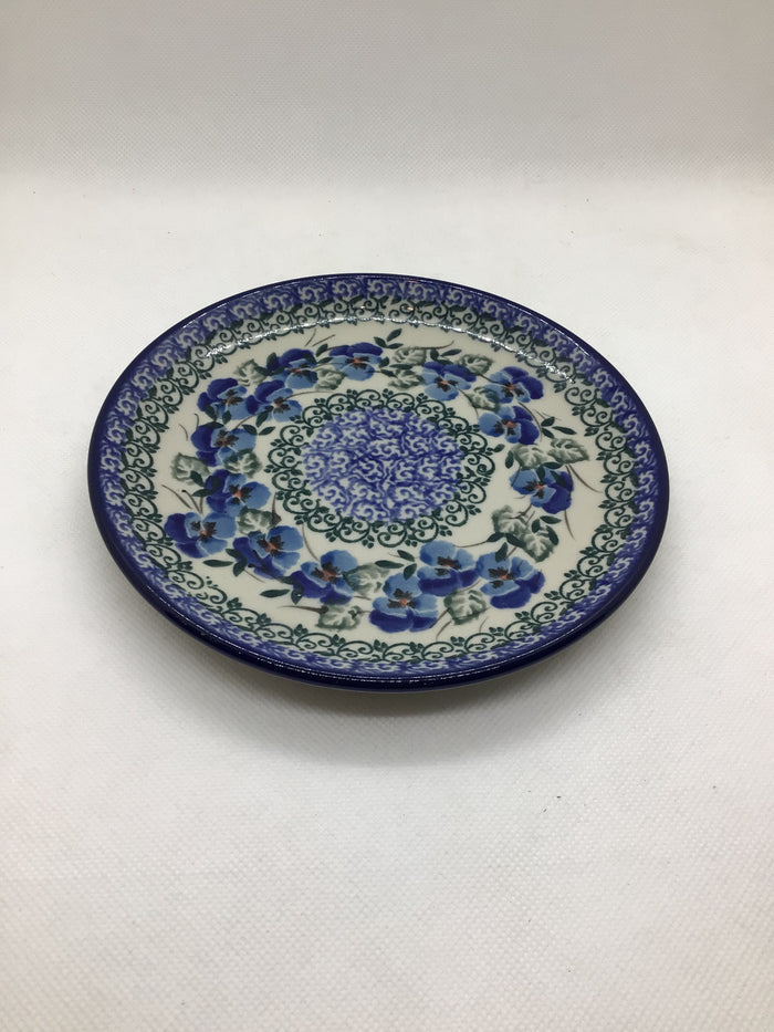 Winter Viola Bread Plate 6.25"