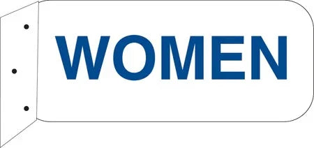 "Women"- 9"w x 4"h Aluminum Restroom Sign - UnitedSign